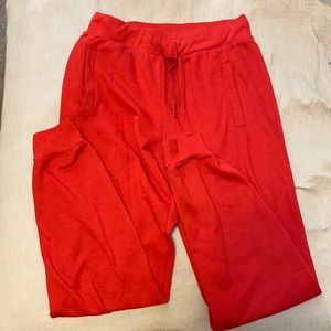 red joggers
